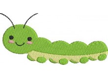 Stickdatei - Wurm Raupe